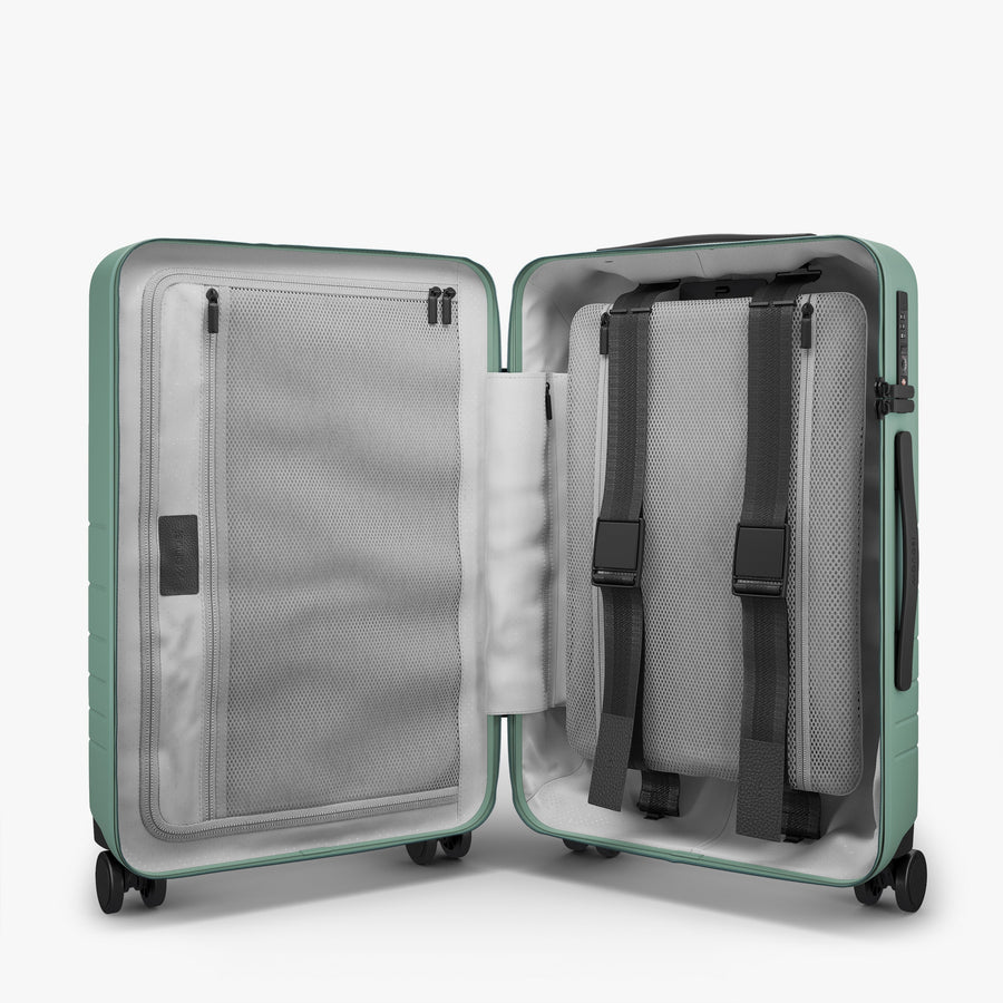 Sage Green | Inside view of Carry-On Plus in Sage Green