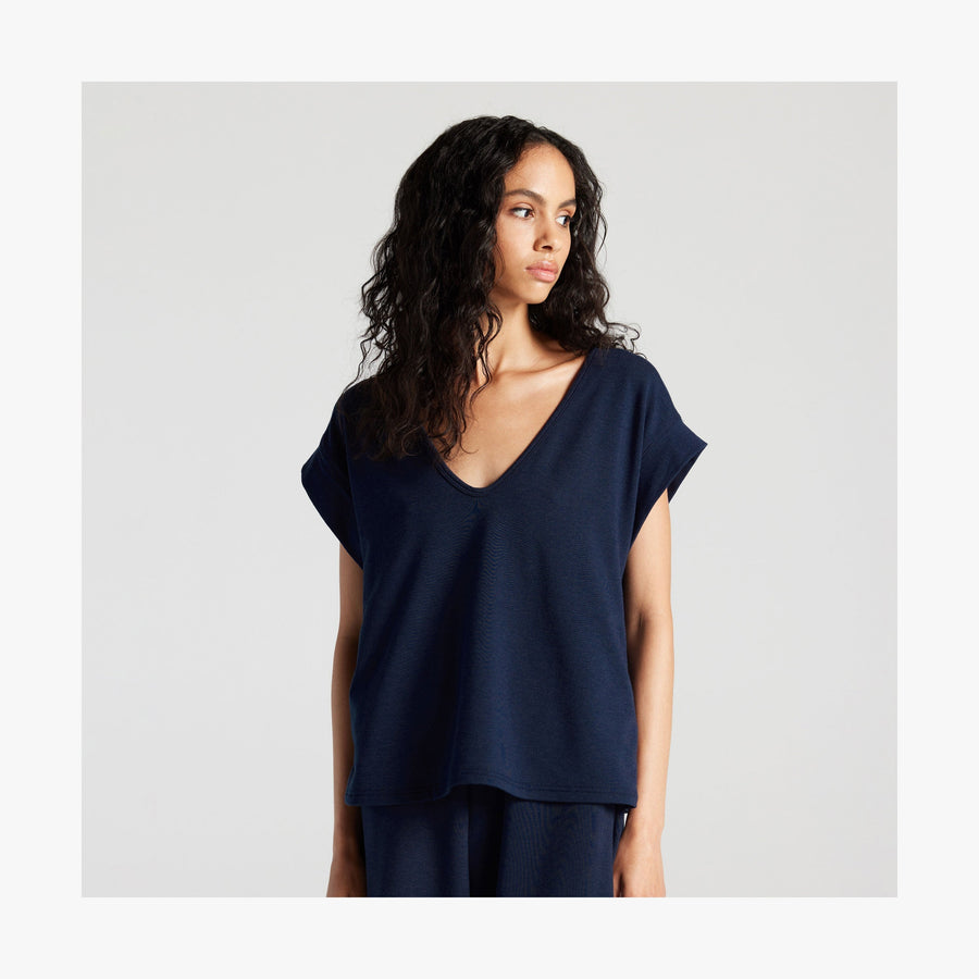 Navy | Front view of Sevilla Top in Navy