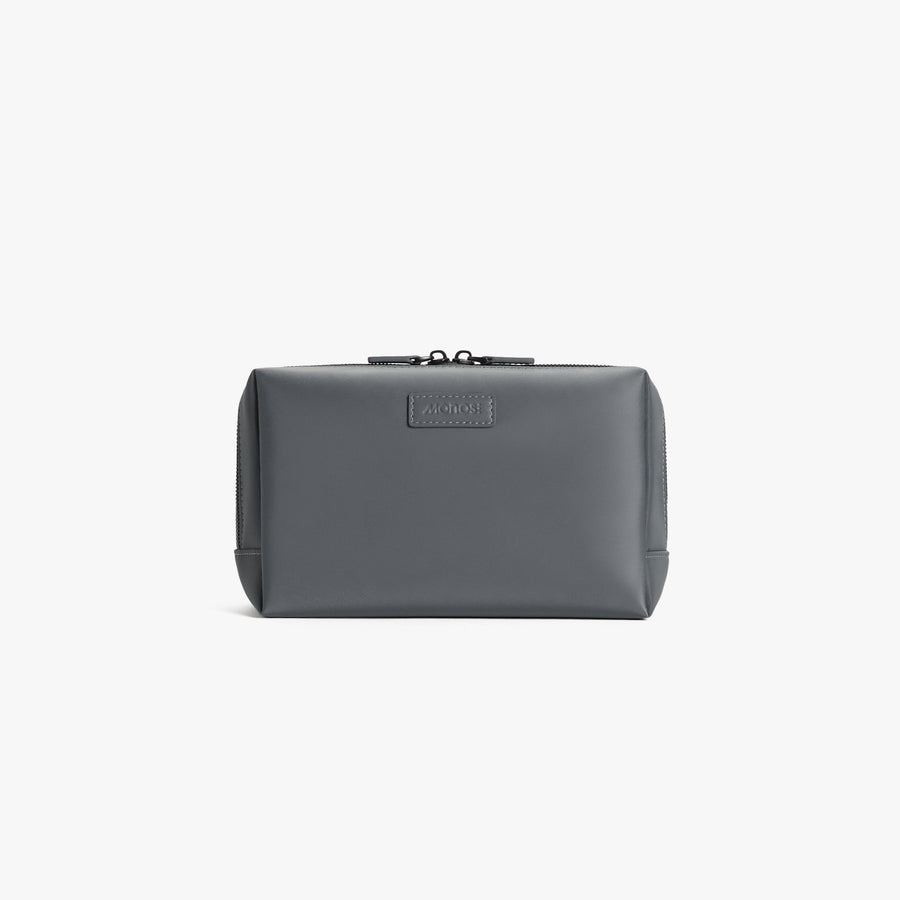 Large / Dover Grey Cart | Front view of Metro Toiletry Case Large in Dover Grey