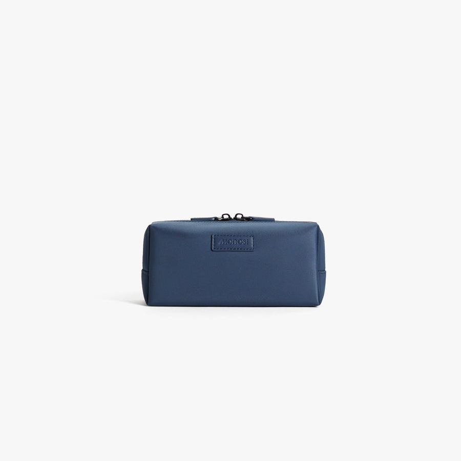 Small / Oxford Blue | Front view of Metro Toiletry Case Small in Oxford Blue