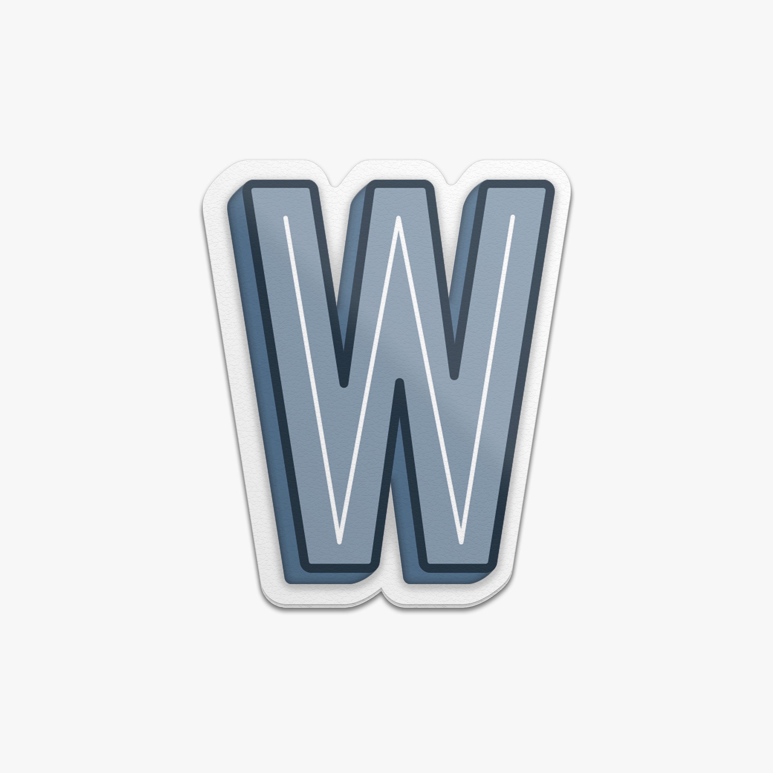 W Letter Sticker Alphabet Stickers, Personalize | Monos Travel Luggage and Bags